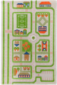 Spielteppich Spielteppich Straßenverkehr Grün Größe M