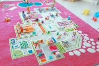  Spielteppich Spielhaus Rosa Größe XL