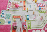  Spielteppich Spielhaus Rosa Größe XL