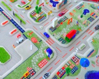 Spielteppich Spielteppich Stadt Größe XL