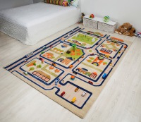 Spielteppich Spielteppich Straßenverkehr Blau Größe XL