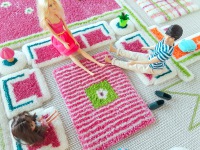  Spielteppich Spielhaus Rosa Größe L