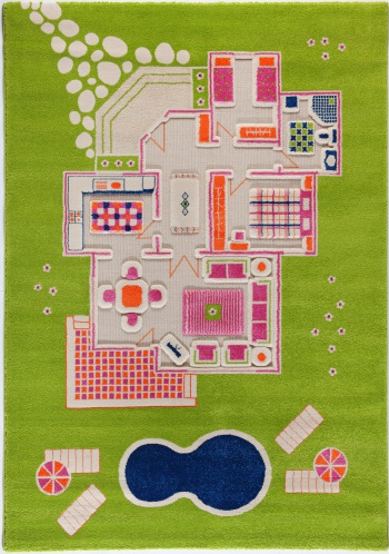 Spielteppich Spielhaus Größe XL